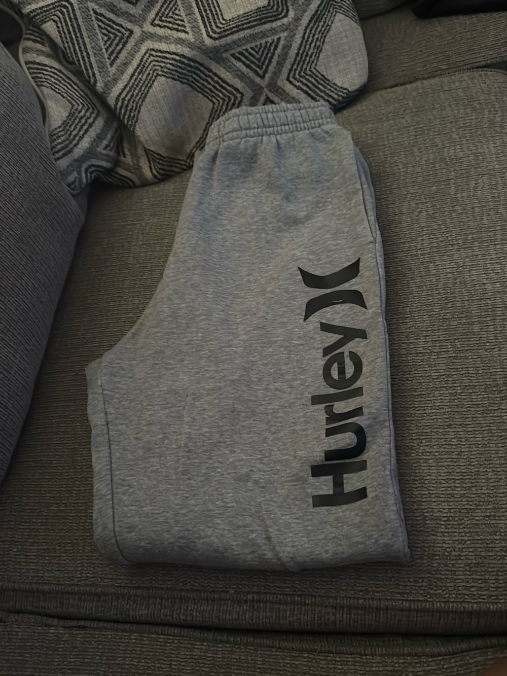 Hurley Light Gray Sweatpants with Black Logo